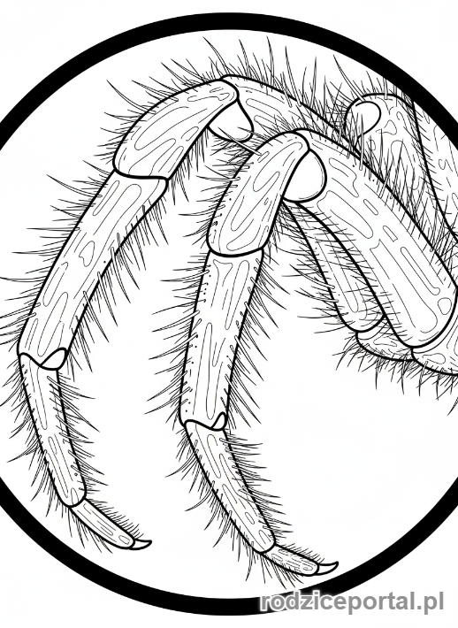 Kolorowanka Pająk - Pajak pod mikroskopem