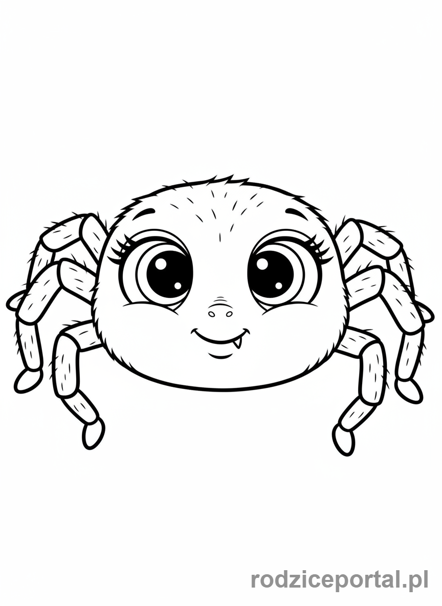 Kolorowanka Pająk - Pajak zblizenie glowy