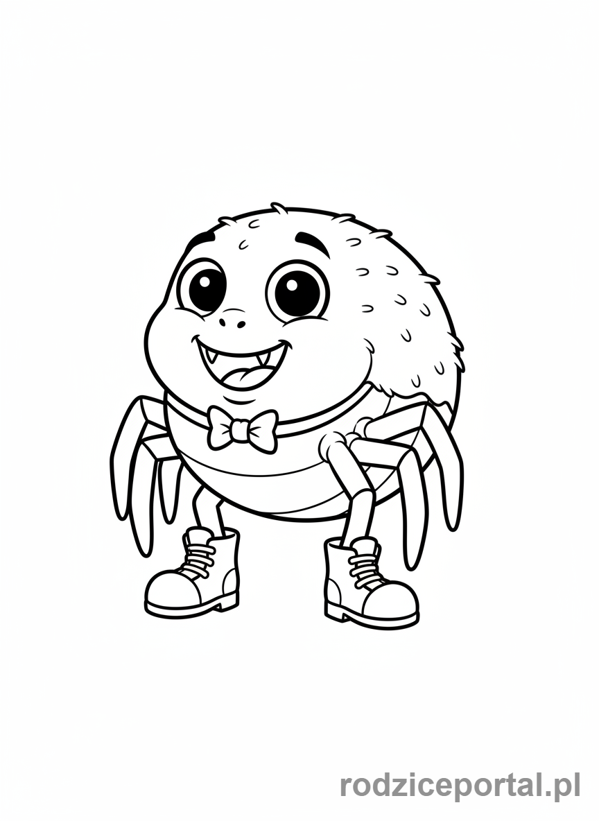 Kolorowanka Pająk - Slodki rysunkowy pajak