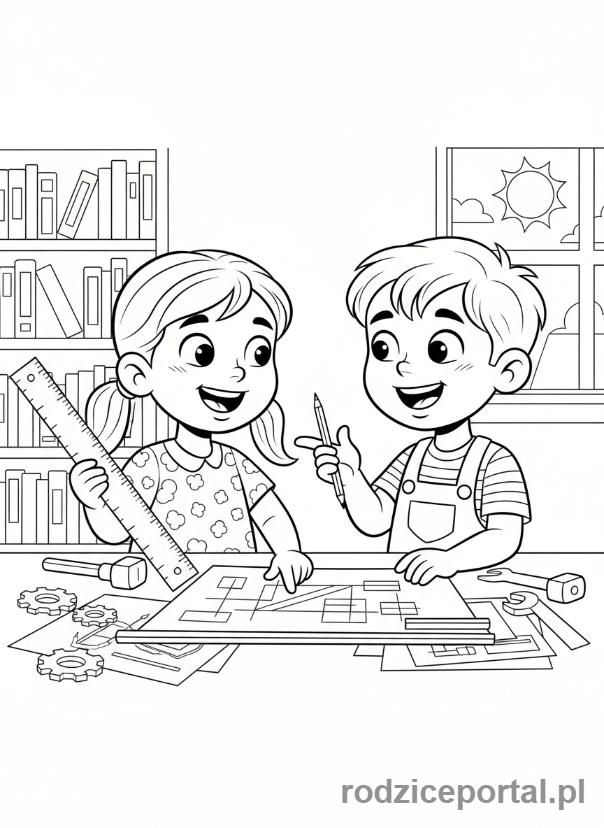 Kolorowanka Pewność Siebie - Dzieci współpracujące