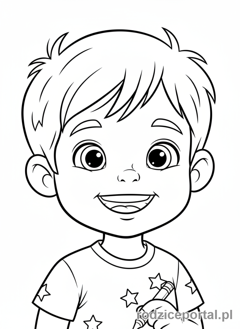 Kolorowanka Pewność Siebie - Uśmiechnięte dziecko