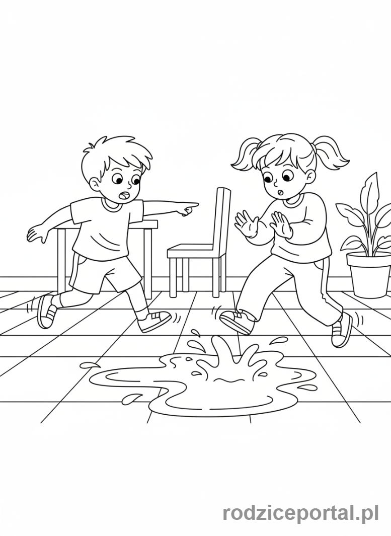 Kolorowanka Pierwsza Pomoc Zadania - Rozpoznawanie zagrożeń