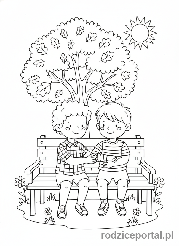 Kolorowanka Pierwsza Pomoc Zadania - Unoszenie zranionej ręki