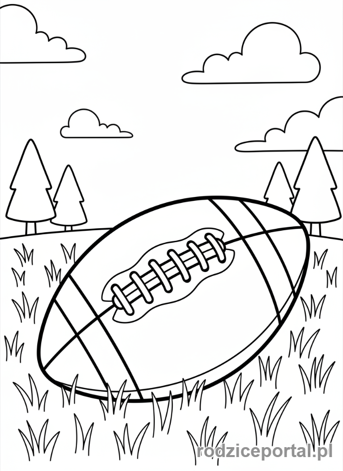 Kolorowanka Piłkarskie - Pilka na murawie z bliska