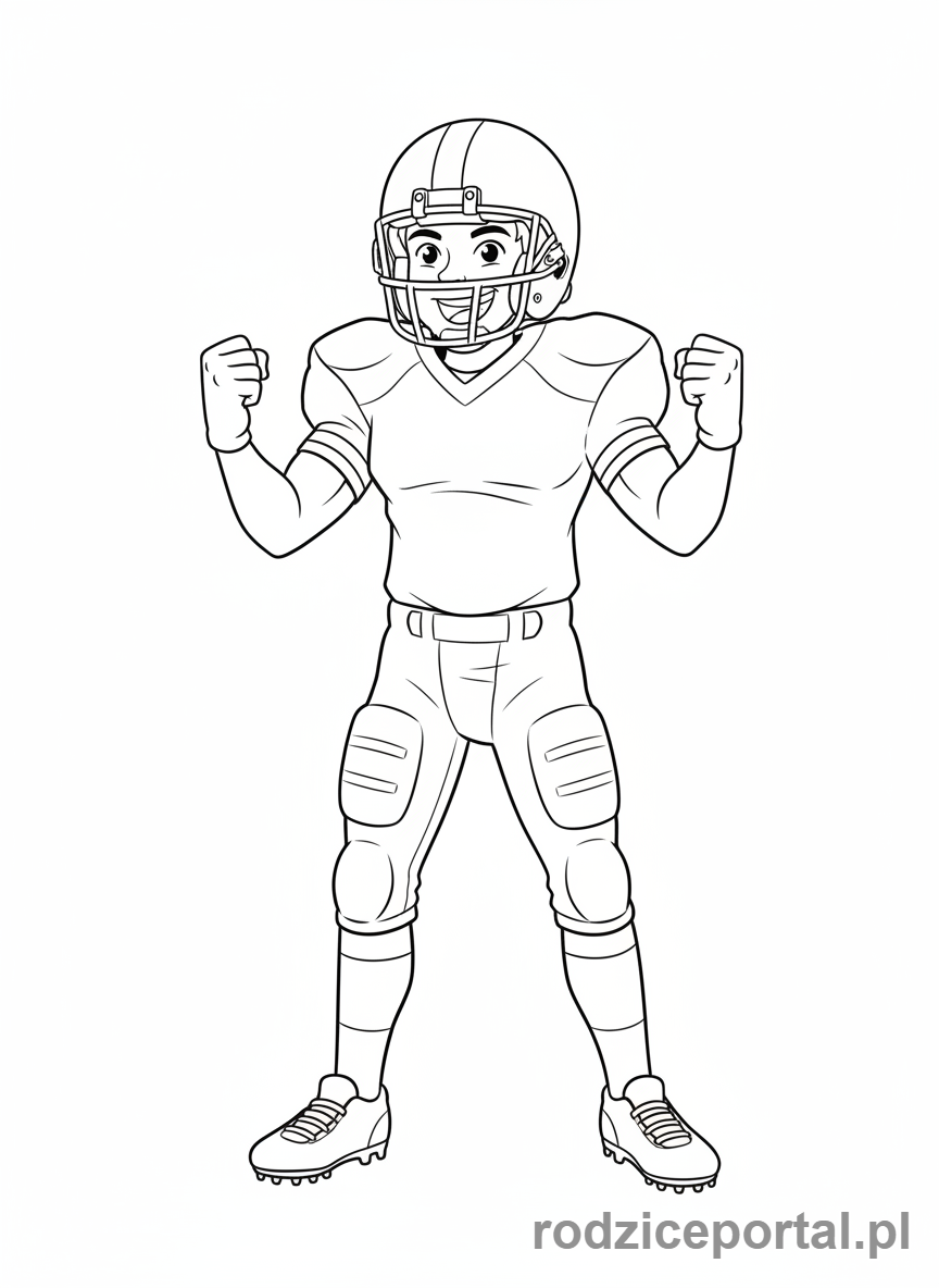 Kolorowanka Piłkarz - Młody piłkarz w stroju