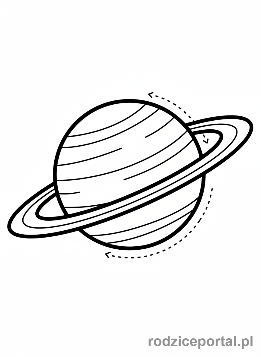 Kolorowanka Planety Układ Słoneczny - Uran lodowy gigant