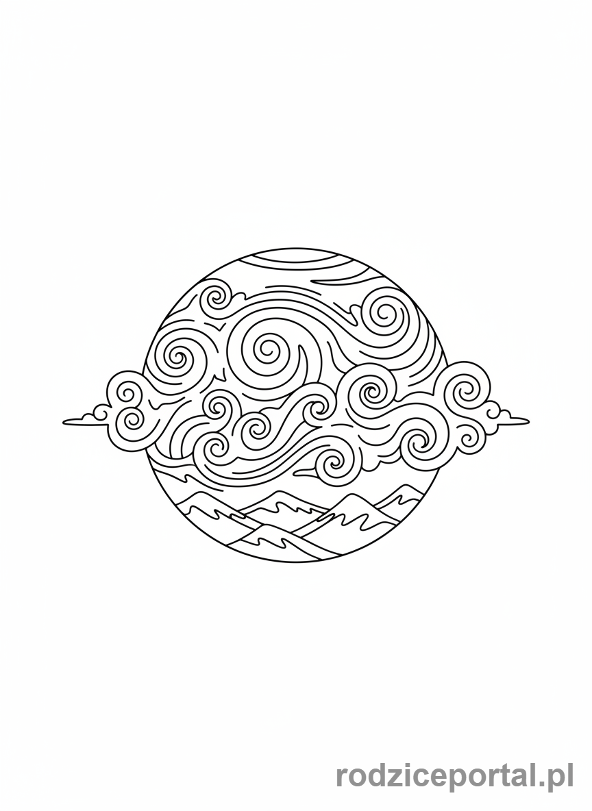 Kolorowanka Planety - Wenus w chmurach