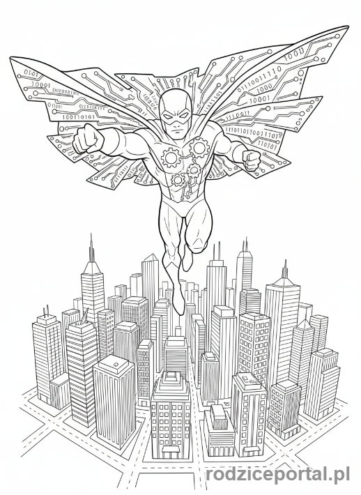 Kolorowanka Programista - Programista_superbohater