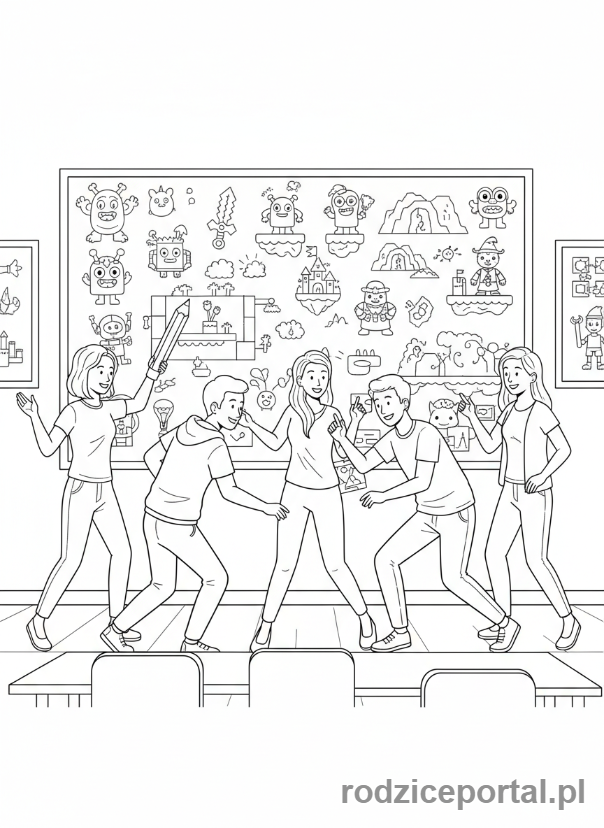 Kolorowanka Projektant - Projektanci gier burza mózgów