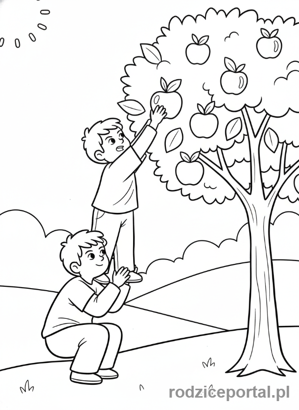 Kolorowanka Przyjaźń - Przyjaciele pomagający sobie