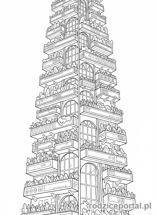 Kolorowanka Przyszłość - Pionowa farma