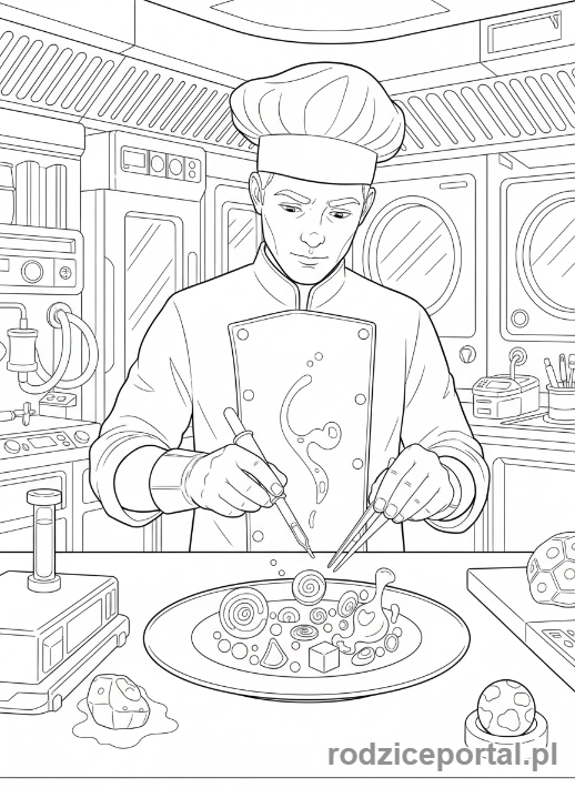 Kolorowanka Przyszłość Zawodowa - Kucharz molekularny