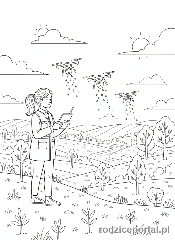 Kolorowanka Przyszłość Zawodowa - Naukowiec środowiskowy