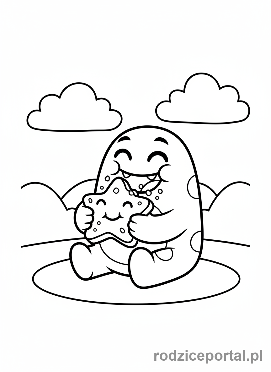 Kolorowanka Rainbow Friends - Orange je przekąskę