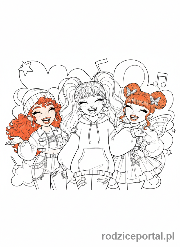 Kolorowanka Rainbow High - Przyjaciolki Rainbow High razem
