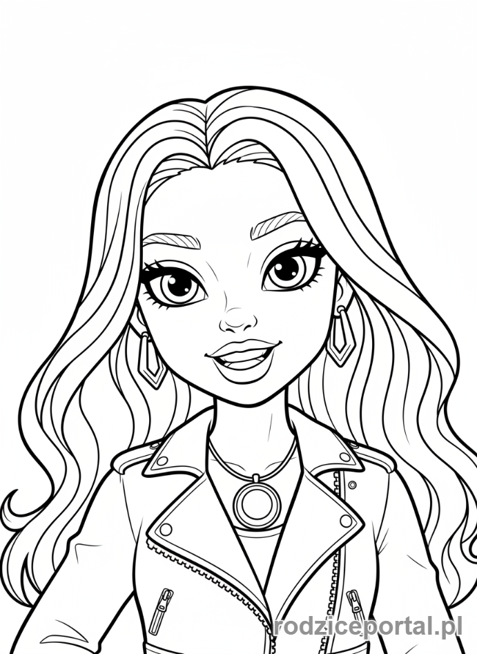 Kolorowanka Rainbow High - Ruby Anderson z bliska