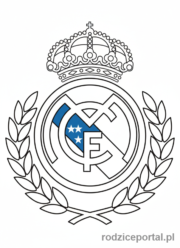 Kolorowanka Real Madryt - Herb Real Madryt