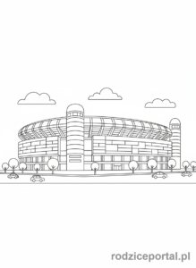 Kolorowanka Real Madryt - Stadion Santiago Bernabeu