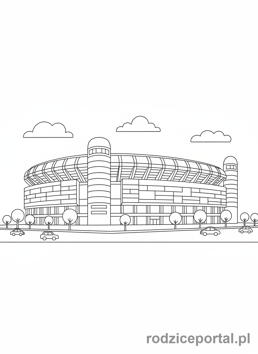 Kolorowanka Real Madryt - Stadion Santiago Bernabeu