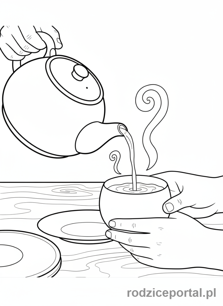 Kolorowanka Regeneracja - Ceremonia parzenia herbaty