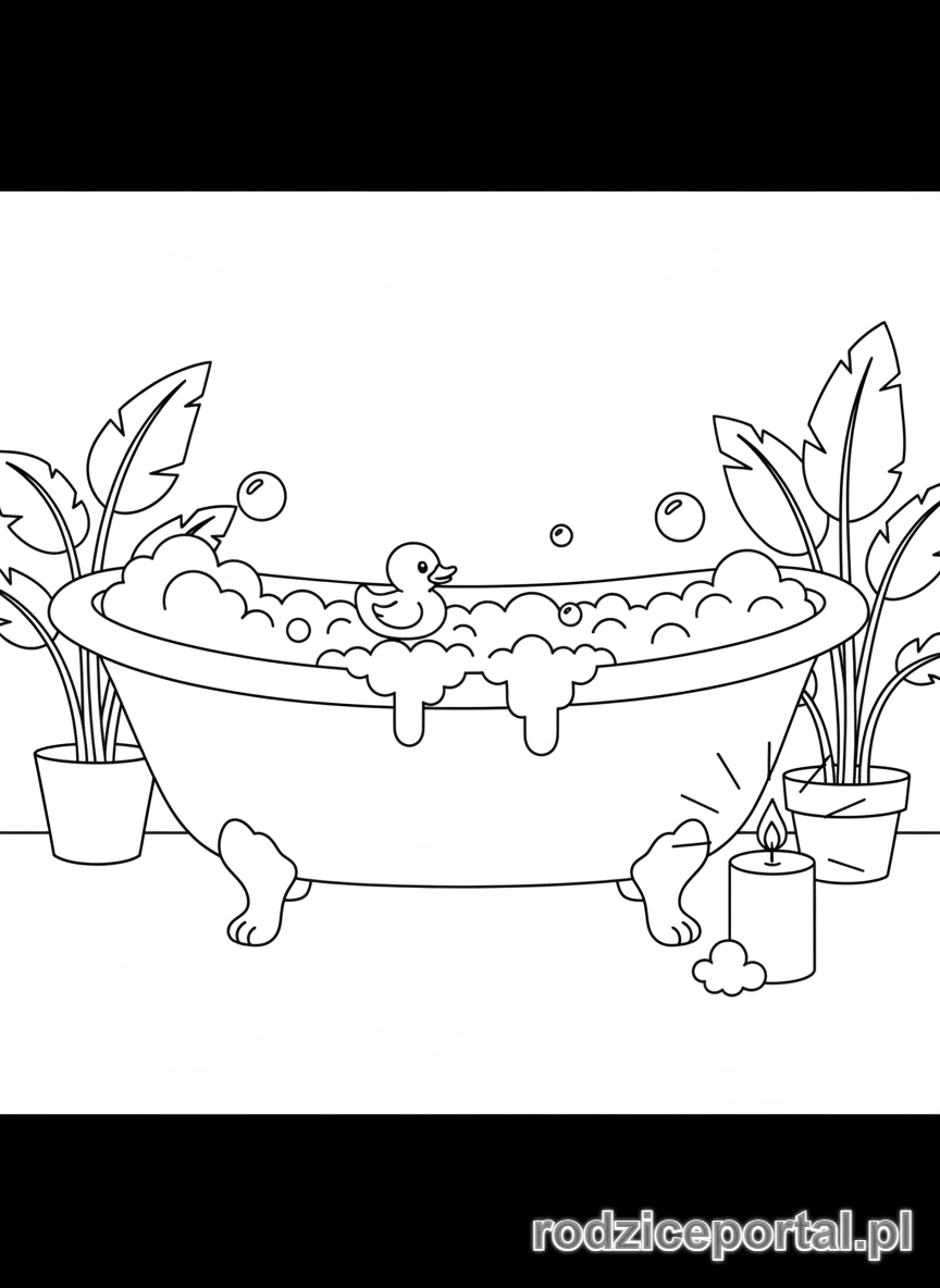 Kolorowanka Regeneracja - Kąpiel w pianie