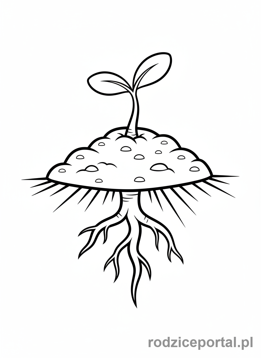 Kolorowanka Regeneracja - Roślina kiełkująca