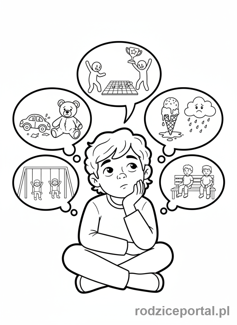 Kolorowanka Regulacja Emocji - Myślenie o wyzwalaczach