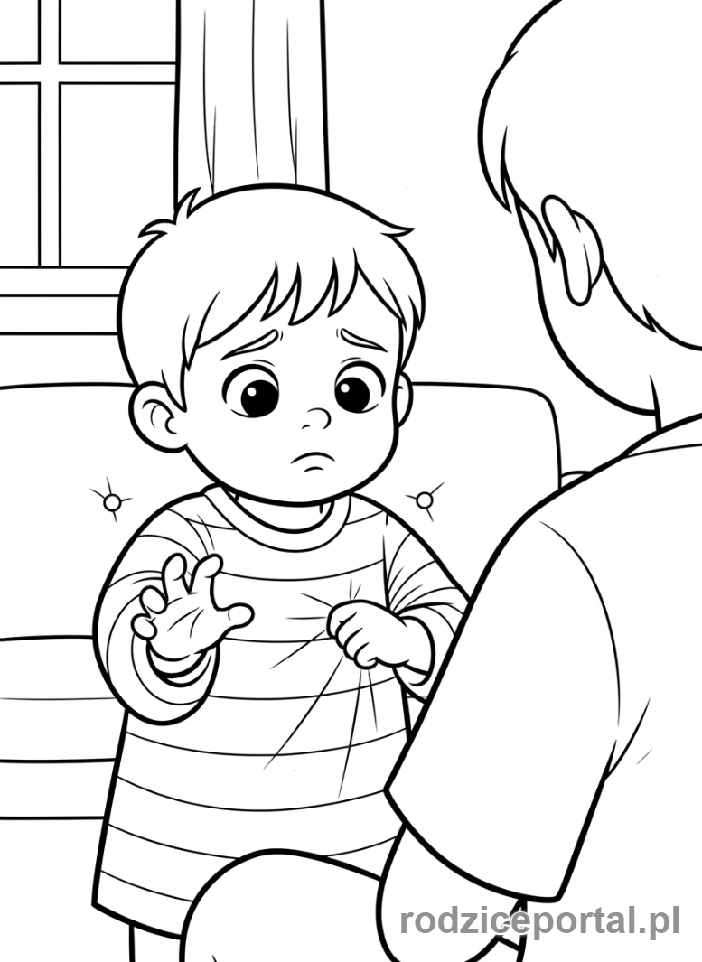 Kolorowanka Regulacja Emocji - Prośba o pomoc