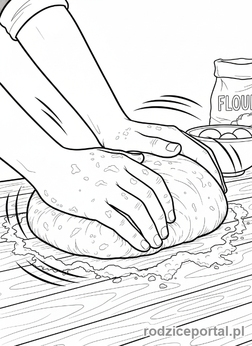 Kolorowanka Relaks Offline - Pieczenie domowego chleba