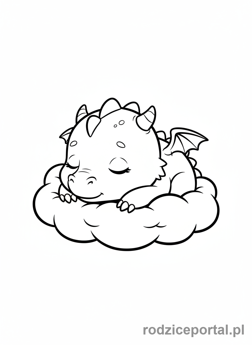 Kolorowanka Relaksacyjne Dla Dzieci - Śpiący smoczek