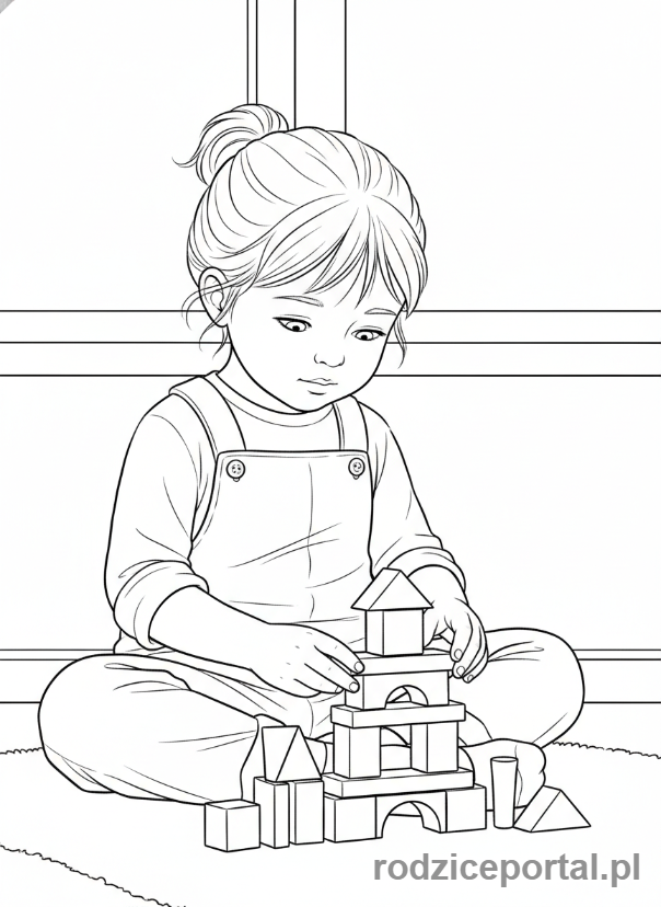 Kolorowanka Reset Emocjonalny - Dziecko bawi się spokojnie