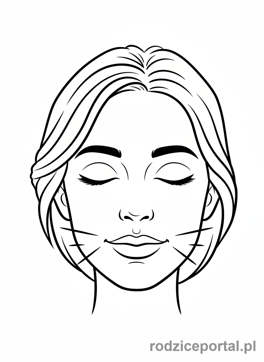 Kolorowanka Reset Emocjonalny - Spokojna twarz medytacja