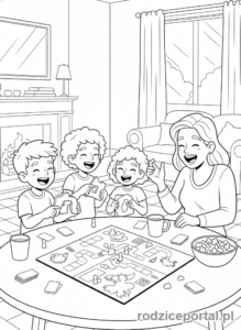 Kolorowanka Rodzina - Gra planszowa