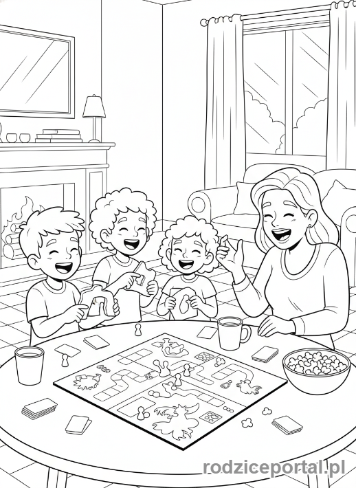 Kolorowanka Rodzina - Gra planszowa