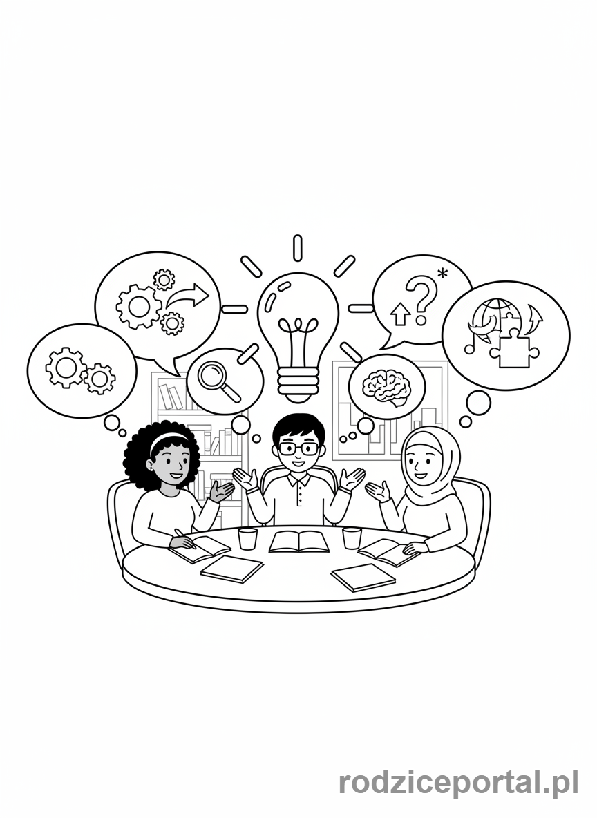 Kolorowanka Rozwijające Myślenie - Burza mózgów