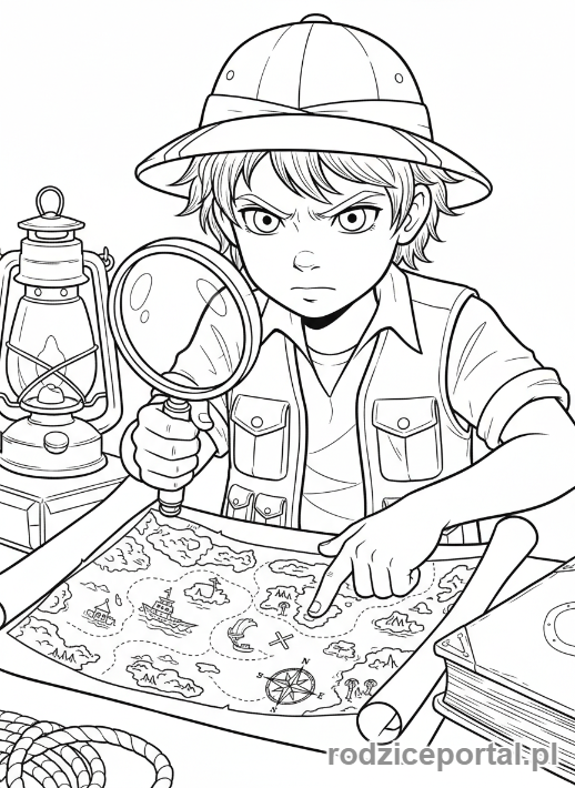 Kolorowanka Rozwijające Myślenie - Czytanie mapy