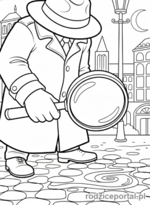 Kolorowanka Rozwijające Myślenie - Detektyw z lupą