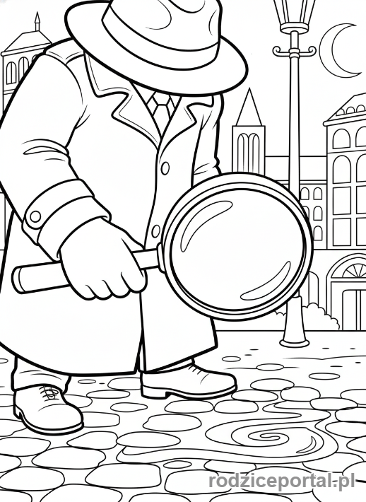 Kolorowanka Rozwijające Myślenie - Detektyw z lupą