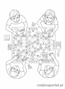 Kolorowanka Rozwijające Myślenie - Strategiczna gra planszowa