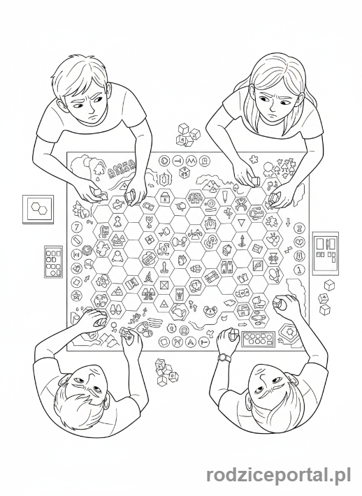 Kolorowanka Rozwijające Myślenie - Strategiczna gra planszowa