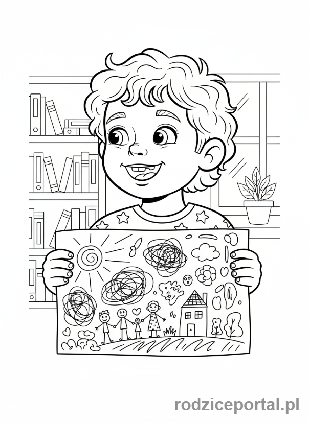 Kolorowanka Rozwój Emocjonalny - Duma z ukończonego dzieła