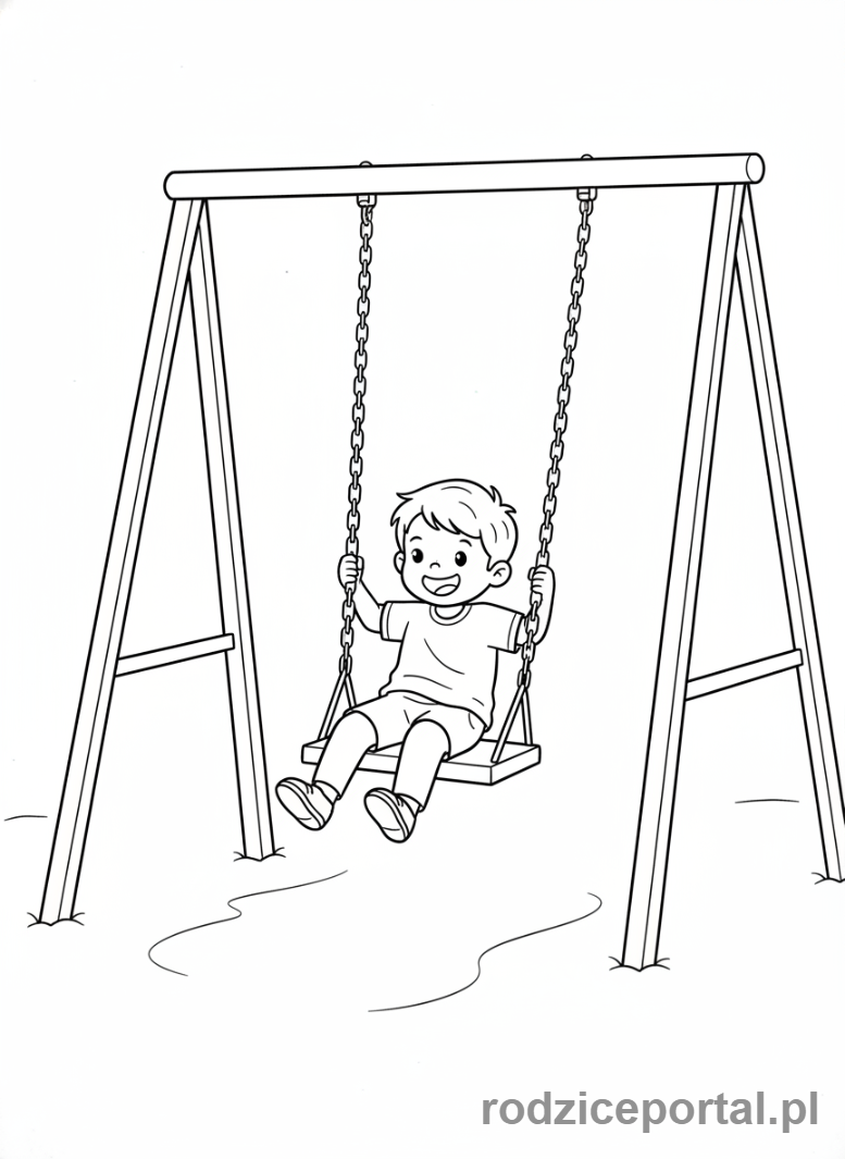 Kolorowanka Rozwój Emocjonalny - Radosna zabawa w parku