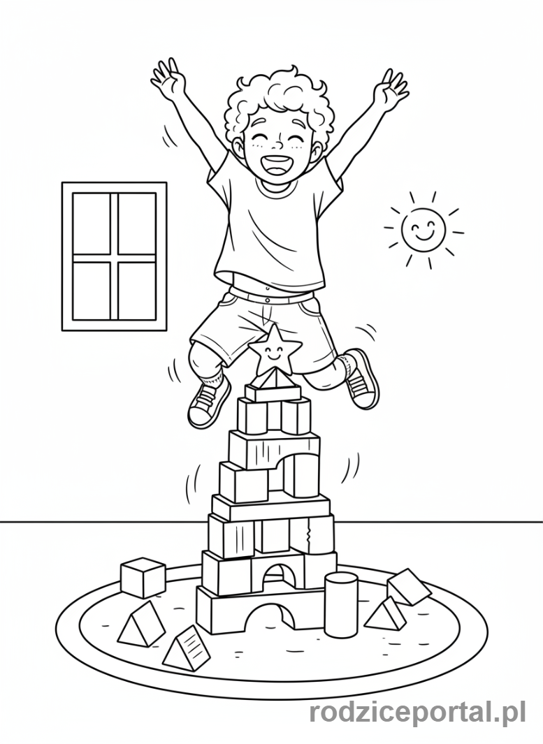 Kolorowanka Rozwój Emocjonalny - Świętowanie małego zwycięstwa