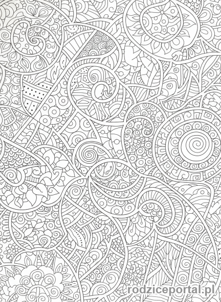 Kolorowanka Rozwój Kreatywny - Fantazyjne kształty i wzory