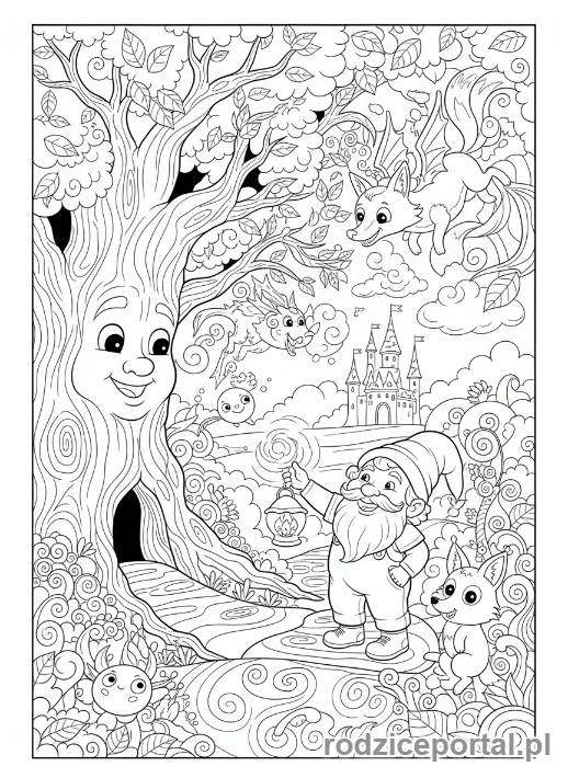 Kolorowanka Rozwój Kreatywny - Leśna wyobraźnia