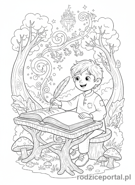 Kolorowanka Rozwój Kreatywny - Pisanie opowieści