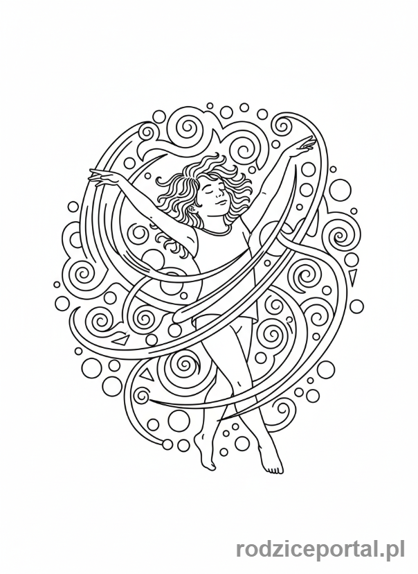 Kolorowanka Rozwój Kreatywny - Taniec swobodnej ekspresji
