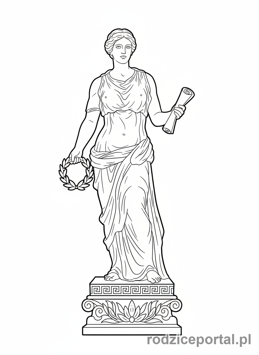 Kolorowanka Rzeźba - Klasyczna grecka rzeźba
