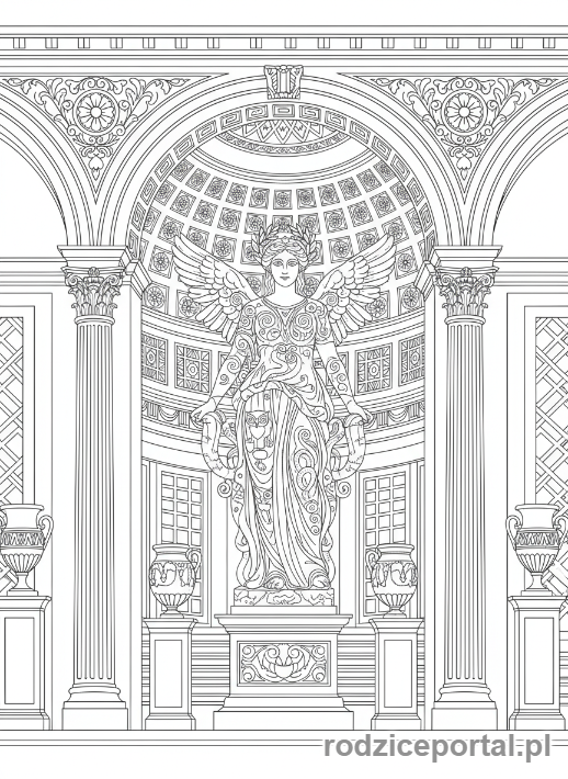 Kolorowanka Rzeźba - Rzeźba w muzeum