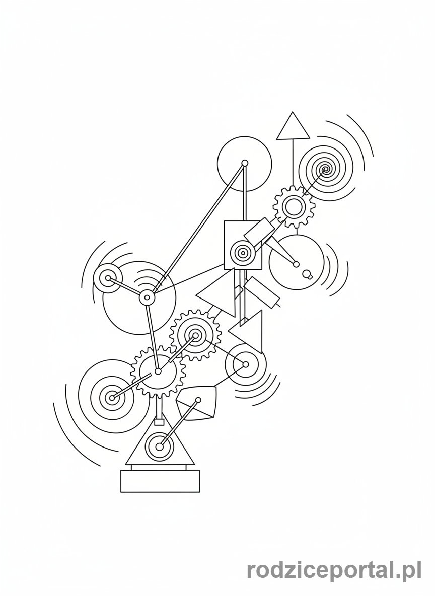 Kolorowanka Rzeźba - Współczesna rzeźba kinetyczna